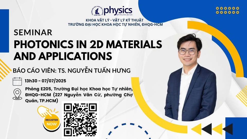 [Thông báo] Seminar khoa học của Tiến sĩ Nguyễn Tuấn Hưng