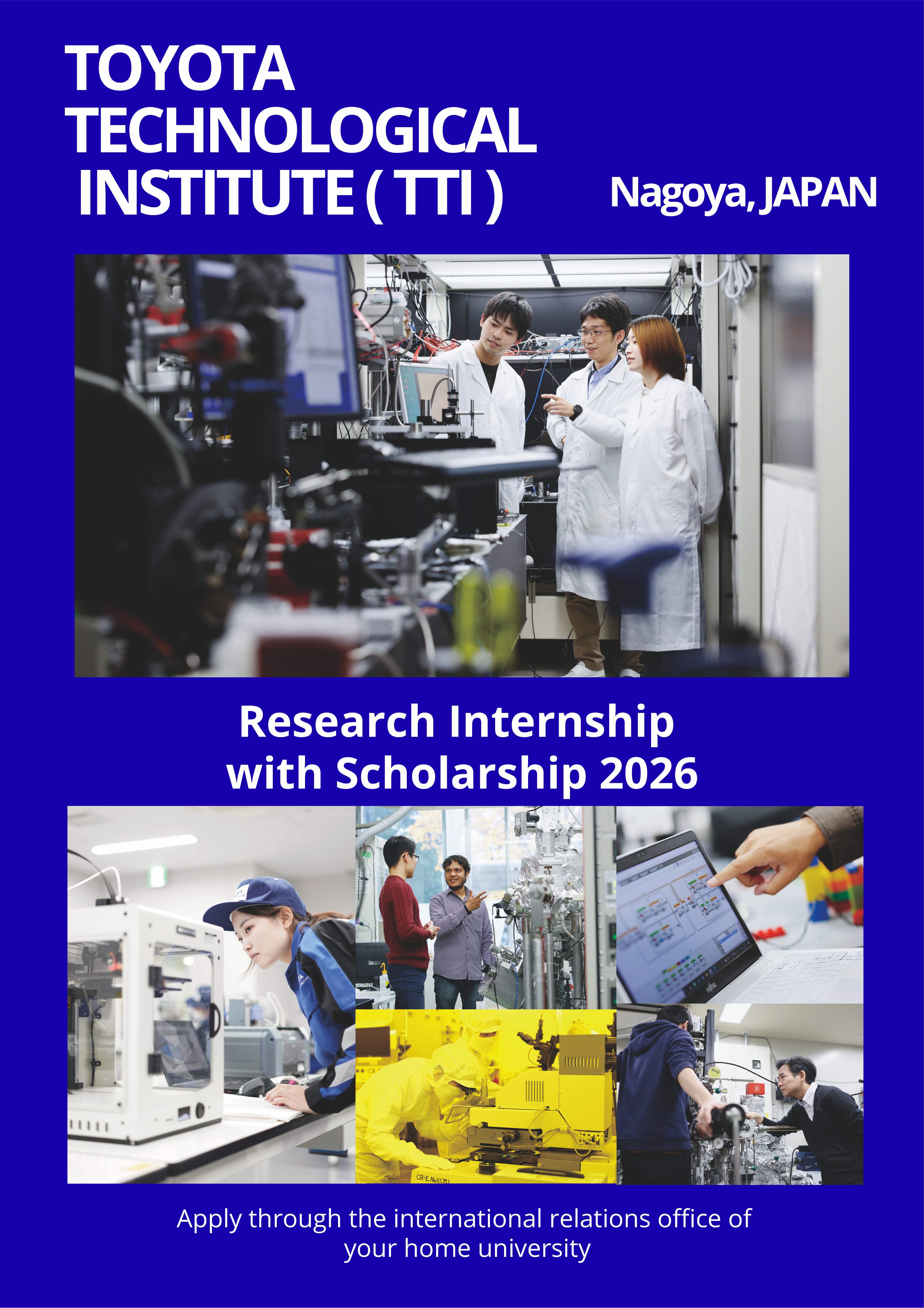[HTTT] Chương trình thực tập nghiên cứu 2026 tại Viện Kỹ thuật Toyota (TTI), Nhật Bản