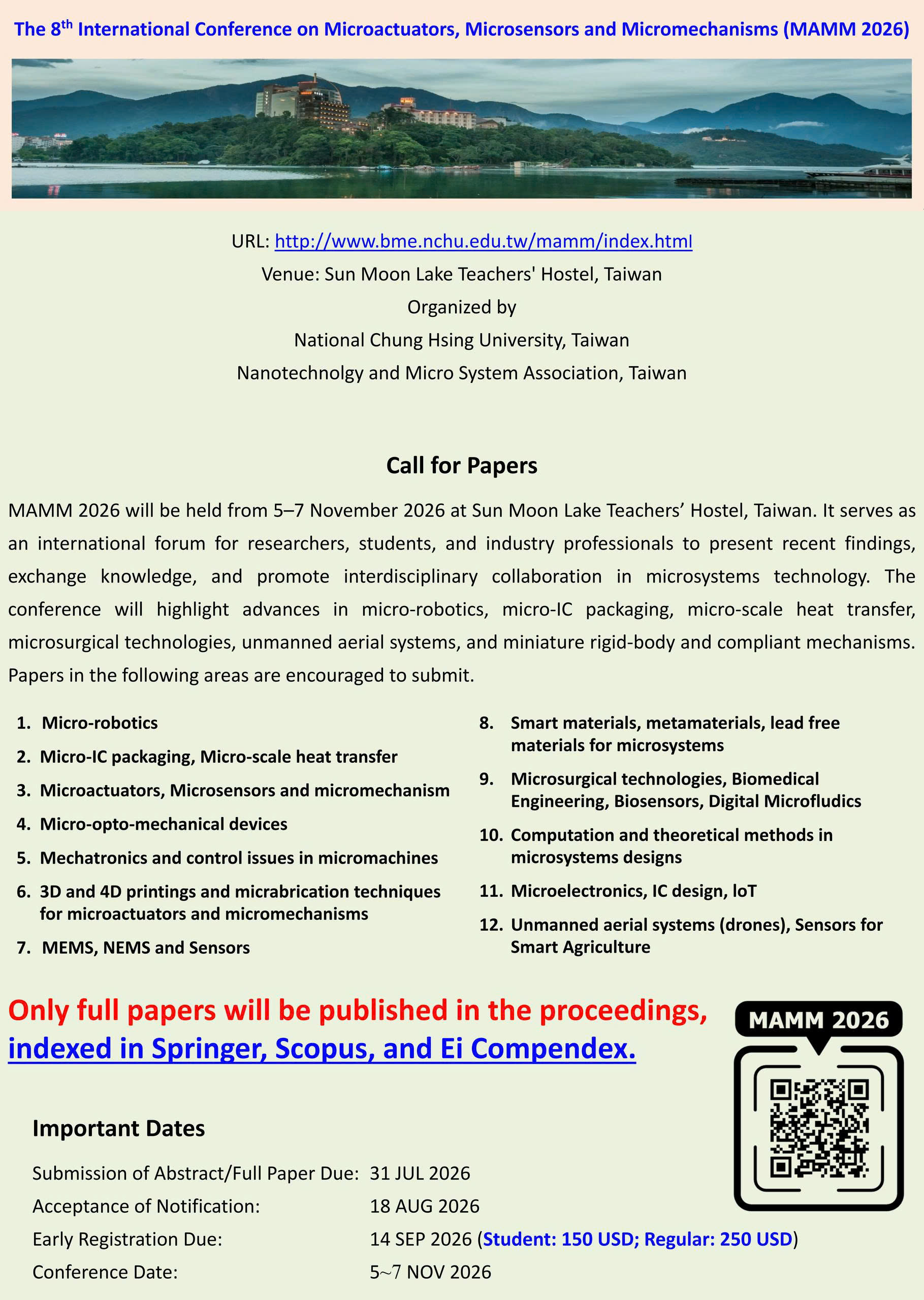 Call for papers - MAMM 2026