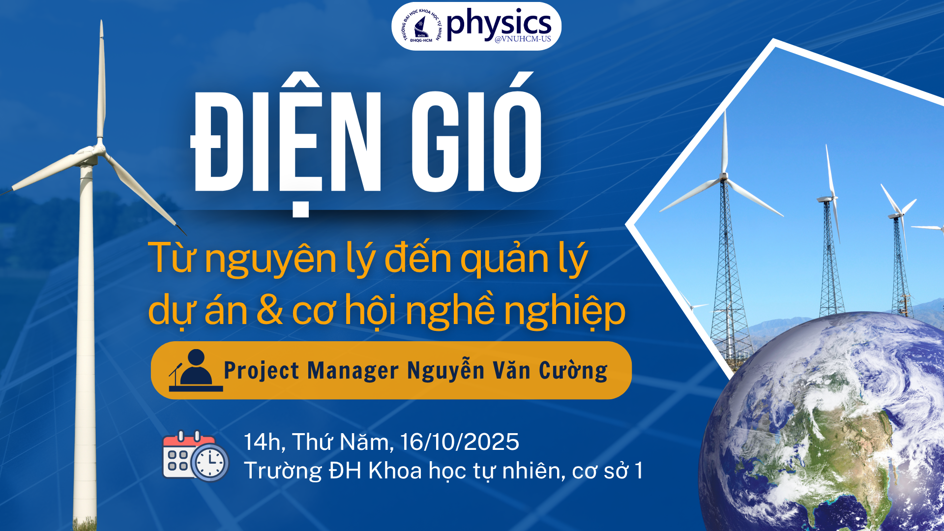 Seminar: Điện gió – Từ nguyên lý đến quản lý dự án và cơ hội nghề nghiệp
