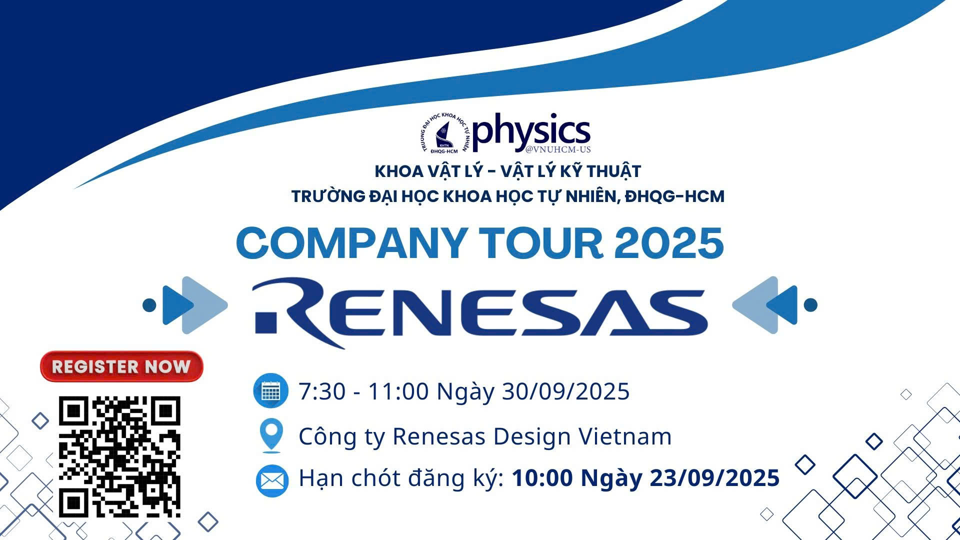 Đăng ký tham quan công ty Renesas Design Vietnam