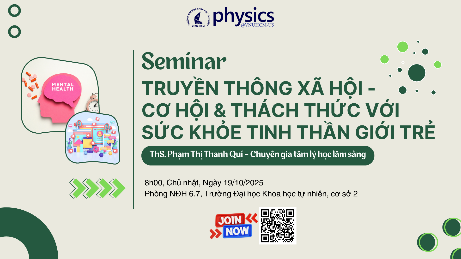 Seminar: Truyền thông xã hội – Cơ hội và thách thức sức khỏe tinh thần của giới trẻ