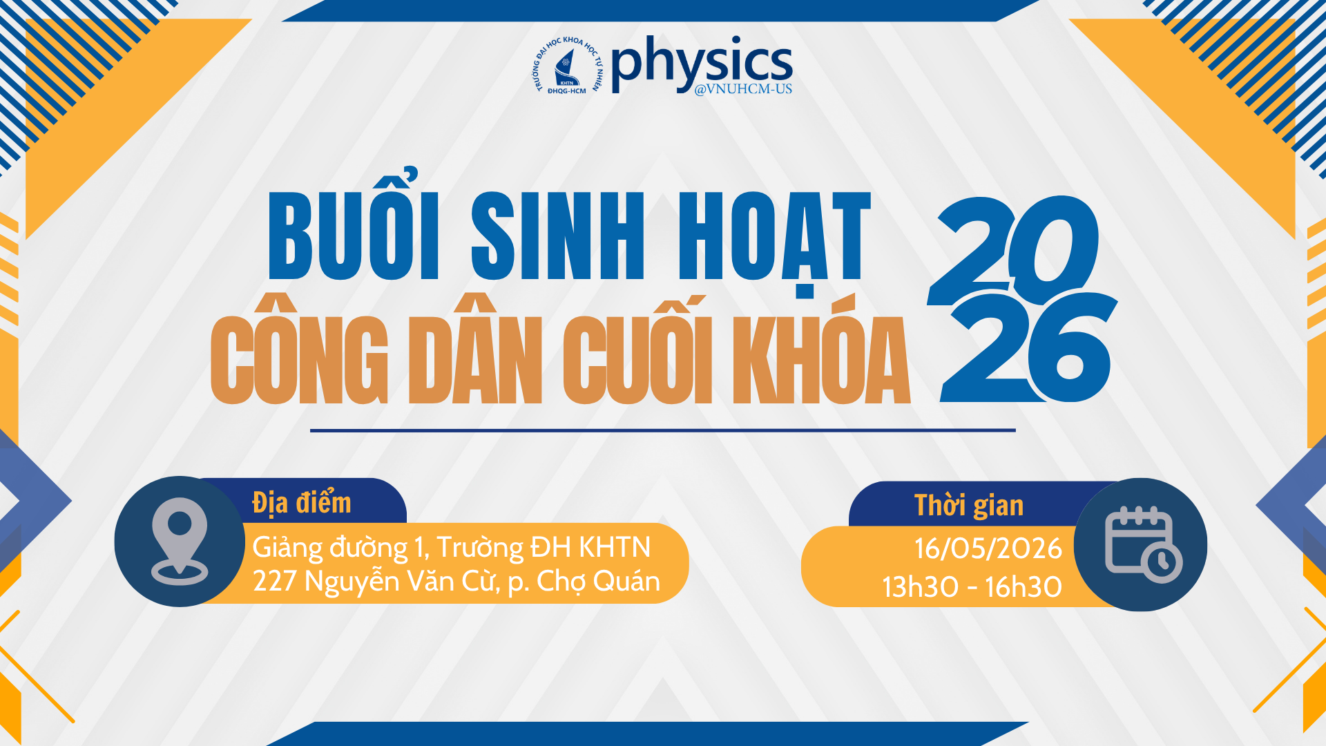 Sinh hoạt Công dân – Sinh viên cuối khóa năm học 2025 – 2026 dành cho sinh viên Khóa 2022