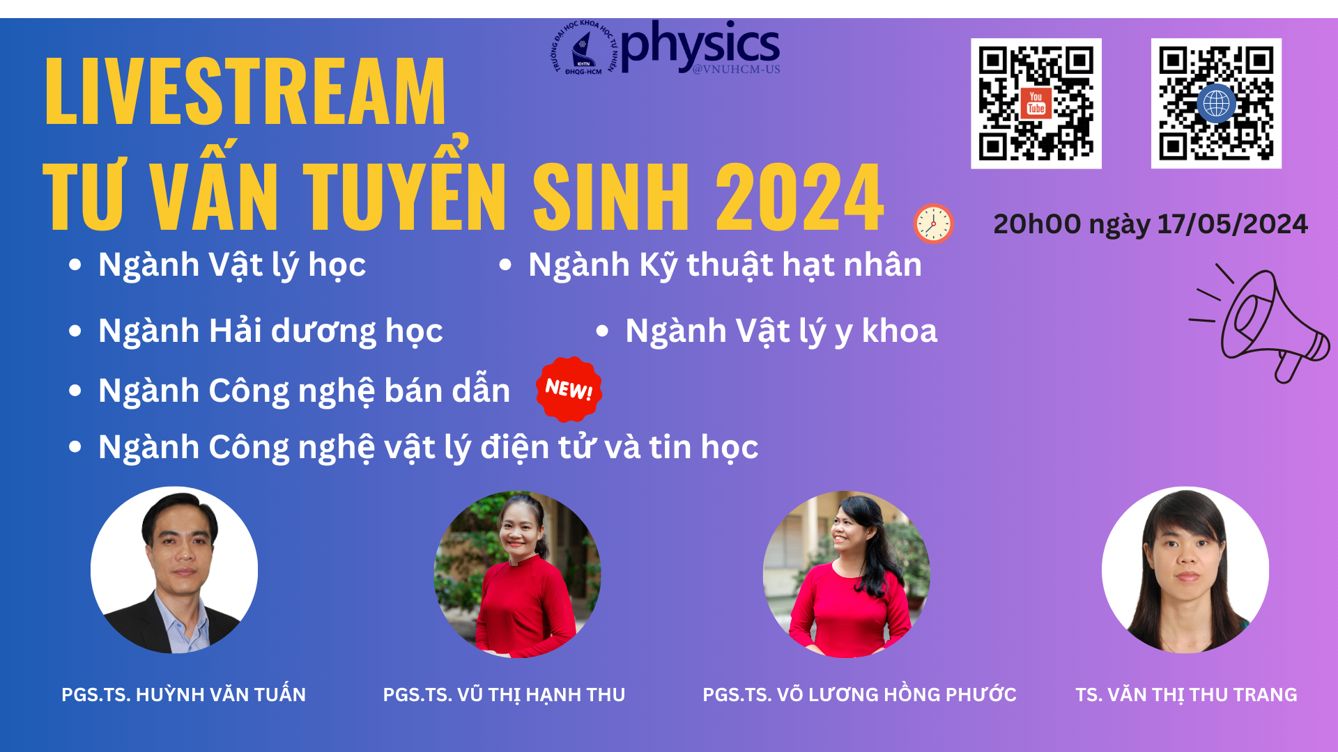 THÔNG BÁO LIVESTREAM TƯ VẤN TUYỂN SINH 2024