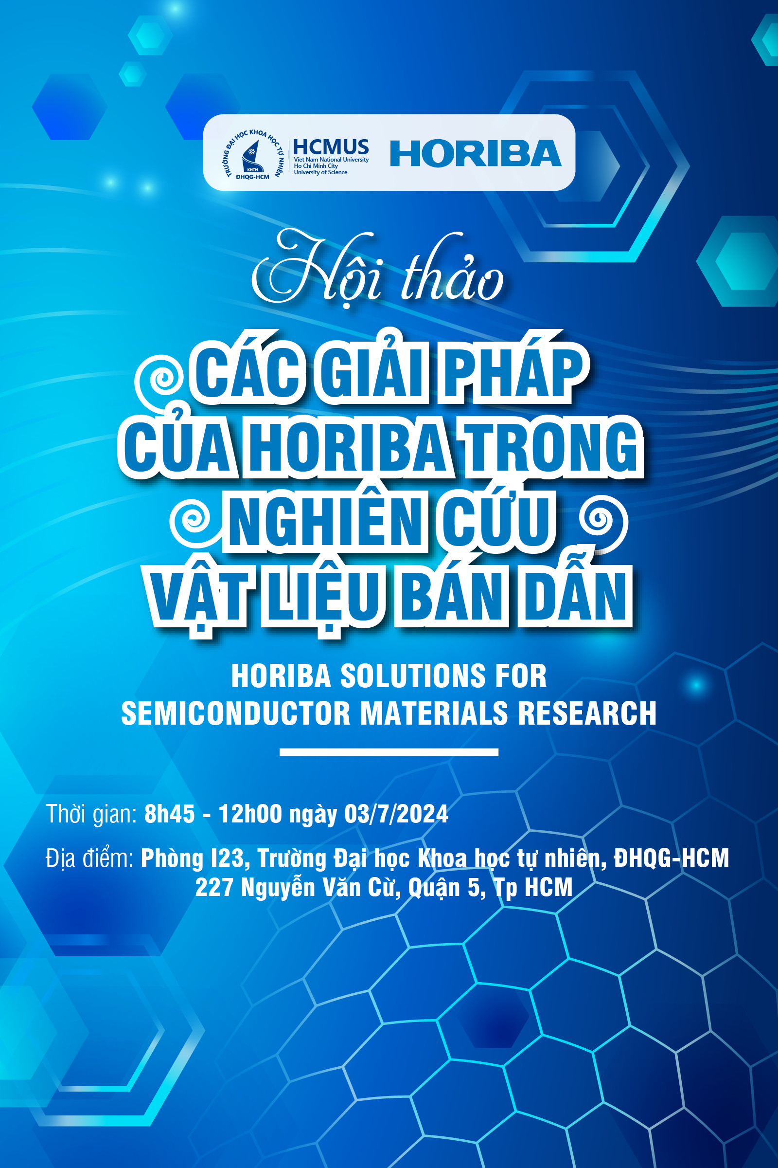 Hội thảo: Các giải pháp của HORIBA trong nghiên cứu vật liệu bán dẫn