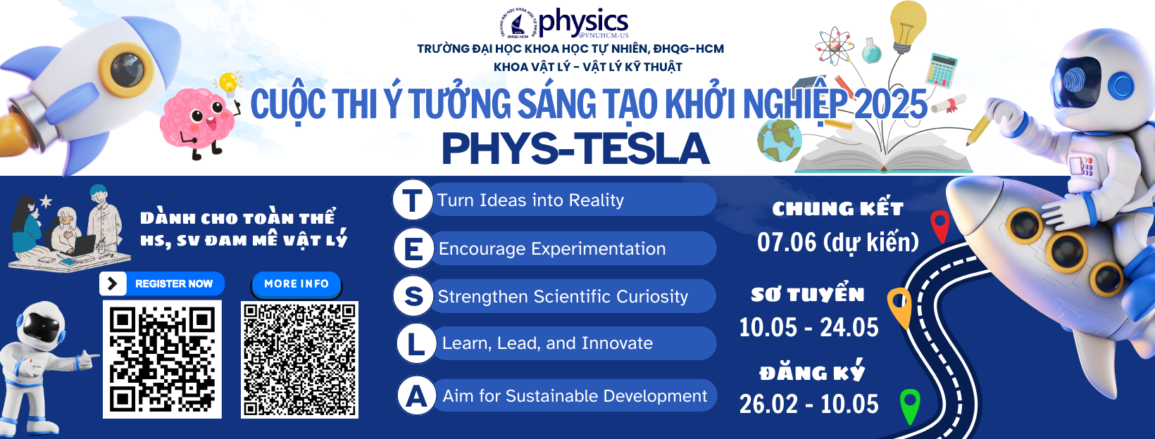 [PHYS-TESLA 2025] – CUỘC THI Ý TƯỞNG SÁNG TẠO & KHỞI NGHIỆP